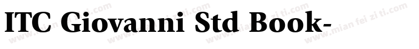 ITC Giovanni Std Book字体转换